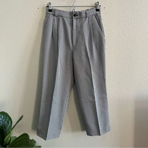 Houndstooth pleated trousers